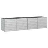 Cumpara ieftin Strat inaltat de gradina argintiu 320x80x77 cm otel galvanizat