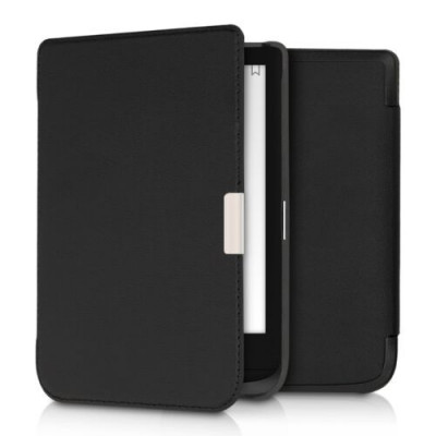 Husa pentru PocketBook Touch Lux 4/Basic Lux 2/Touch HD 3, Piele ecologica, Negru, 46215.01 foto