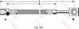 Conducta / cablu frana OPEL TIGRA (95) (1994 - 2000) TRW PHD288