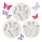 Set 3 forme din silicon pentru decor Fluturasi, 5.5x1 cm