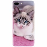 Husa silicon pentru Apple Iphone 8 Plus, Siamese Kitty