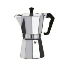 Cafetiera Espressor FOXMAG24, Capacitate 150ml, Aproximativ 3 cesti, Diametru 8cm, Compatibila pe Aragaz, Cromata, Aluminiu, Argintie