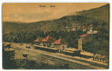 829 - SINAIA, Prahova, Railway Station, Romania - old postcard - unused, Necirculata, Printata