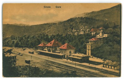 829 - SINAIA, Prahova, Railway Station, Romania - old postcard - unused foto