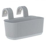 Jardiniera din plastic pentru Flori, Gri, 29x21x19 cm