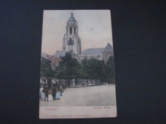 Piața Mare din Arnhem - Carte Poștală Olanda (cel mai probabil din perioada 1910&ndash;1940)
