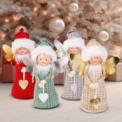 Figurina decorativa Craciun &amp;ndash; Ingeras textil &amp;ndash; 30 cm &amp;ndash; 4 modele Best CarHome foto