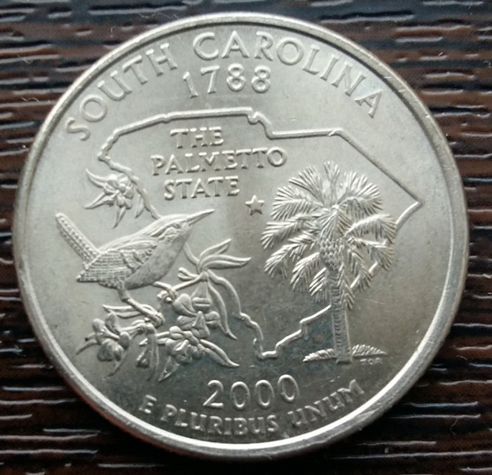 (M2377) MONEDA SUA - QUARTER DOLLAR 2000, LIT. P - SOUTH CAROLINA