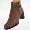 Ghete Dama Imblanite Kaki din Piele Ecologica Intoarsa Maivela, 40