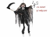 Cumpara ieftin Figurina Halloween Fantoma neagra cu leduri, muzica, miscare cm 85 H