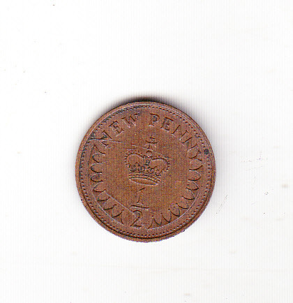 bnk mnd Marea Britanie Anglia 1/2 penny 1971