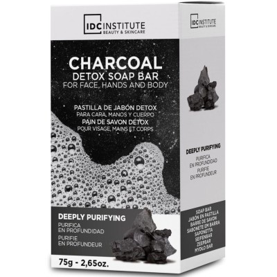 Sapun solid de detoxifiere cu carbon activ IDC institute 99612, 75 g foto