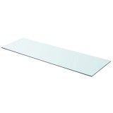 vidaXL Raft din sticlă transparentă, 90 x 30 cm