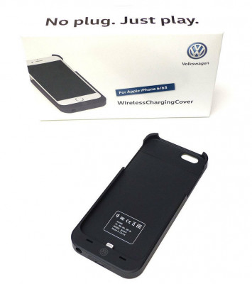 Husa Telefon Cu Incarcator Iphone 6/6S Pentru Incarcare Wireless Oe Volkswagen Negru 000051435AE foto