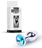 Plug-Jewellery Silver Light Blue