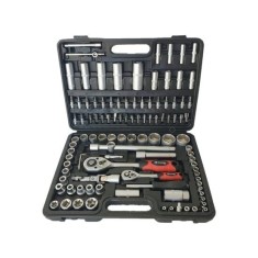 Set trusa chei 108 piese, tubulare 1/4" si 1/2", biti, prelungitoare, crom-vanadiu, Campion CMP1647