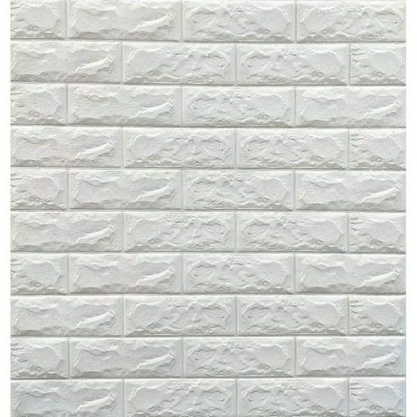 Tapet autoadeziv 3D Alb design perete modern caramida in relief pentru  interior, Oem | Okazii.ro