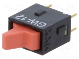 Rocker Switch SPDT ON-ON 0.1A/28VAC 0.1A/28VDC Roșu NKK SWITCHES