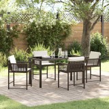 vidaXL Set de masă pentru grădină 5 pcs Maro poliratan