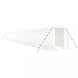 Cumpara ieftin Sera cu cadru din otel, alb, 40 m&sup2;, 20x2x2 m