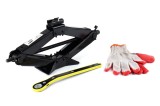 Cric auto trapezoidal 2T 2000 kg AMiO, cu cheie cu clichet si cap rotativ, inaltime ridicare 110-390 mm, greutate 2,3 kg