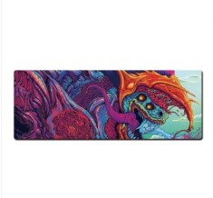 Mousepad Profesional pentru Gaming, 90 x 40 cm, Baza Cauciucata si Cusaturi Laterale, Compatibil Laptop sau Calculator, Premium, Anime Wild Monster, C