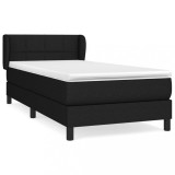 Cumpara ieftin Pat box spring cu saltea, negru, 80x200 cm, textil