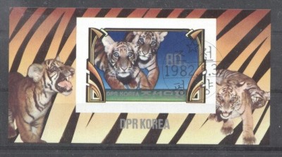 Korea 1982 Tigers, imperf. sheet, used T.283 foto