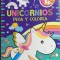 Unicornios pega y colorea (carte de colorat si cu stickere, in limba spaniola)