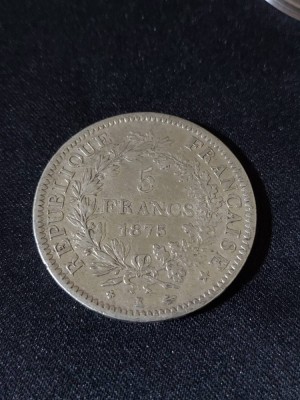 Franța 1875 K - 5 Franci - Monedă de argint foto