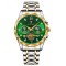 Ceas barbatesc Poedagar Quartz Cronograf Analog Casual Fashion Argintiu Verde