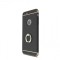 Pachet husa de protectie pentru iPhone 6+ Luxury Black Plated cu Inel de sustinere si folie gratis