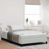 vidaXL Pat boxspring cu saltea Gri deschis 120 x 200 cm Catifea