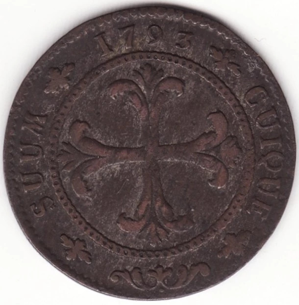 Moneda Principatul Neuchatel - 4 Kreuzer 1793 - Argint slab
