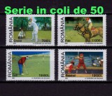 RO 2002 , LP 1588 ,&quot;Sporturi cu crose &quot; ,serie in coli complete de 50 serii ,MNH