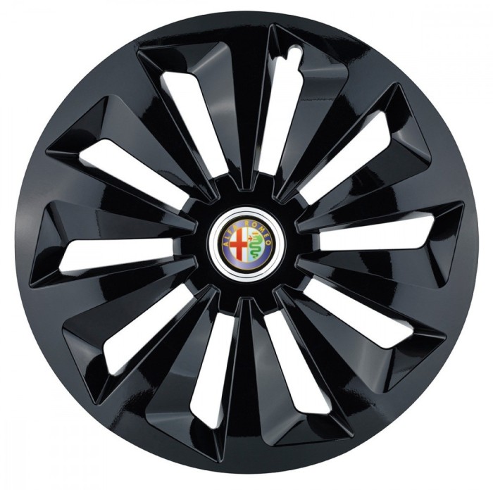 Set 4 capace roti Fox negru R16 pentru gama auto Alfa Romeo