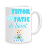 Cana alba personalizata &quot;Viitor tatic de baiat&quot;, INOVATIX&reg;. 330ml