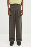 Adidas Originals pantaloni de bumbac P Ess C Pt culoarea verde, drept, JD3339