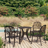 vidaXL Set mobilier bistro, 5 piese, bronz, aluminiu turnat 3070598