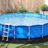Foaia de Fund pentru Piscină Neagră &Oslash; 610 cm - Țesătură netedă, rotundă.