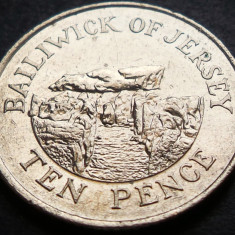Moneda exotica 10 PENCE - JERSEY, anul 2010 * cod 2679