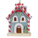 Cumpara ieftin Set 2 ornamente brad Craciun Casuta Turta Dulce multicolora 6x4x8 cm