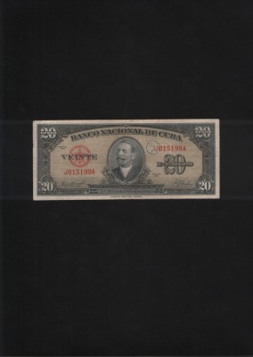 Cuba 20 pesos 1958 seria015199 foto