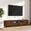Set dulapuri TV cu LED, 2 piese, stejar maro, lemn prelucrat GartenMobel Dekor, vidaXL