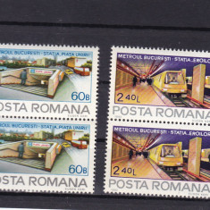 ROMANIA 1982 LP 1050 METROUL BUCURESTI PERECHE SERII MNH