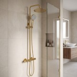 Set de duș fără pipă cu termostat Rea Lungo Gold