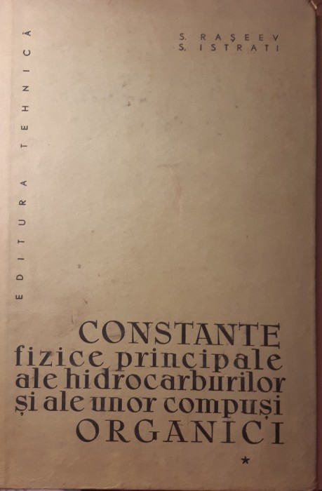 Constante fizice principale ale hidrocarburilor si ale unor compusi organici