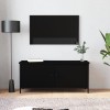 VidaXL Comodă TV cu uși, negru, 102x35x45 cm, lemn prelucrat 826290