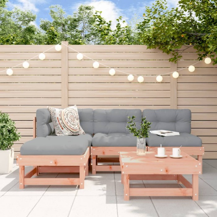 vidaXL Set mobilier de grădină cu perne, 5 piese, lemn masiv douglas 3186044