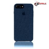 Husă iPhone 8 PLUS &ndash; Hiha Canvas Apple Logo (Blue)